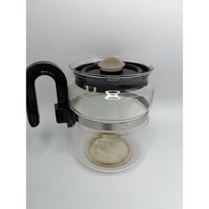 CAFE BREW Medelco Stovetop 8-Cup Replacement Pot & lid Schott Duran Germany